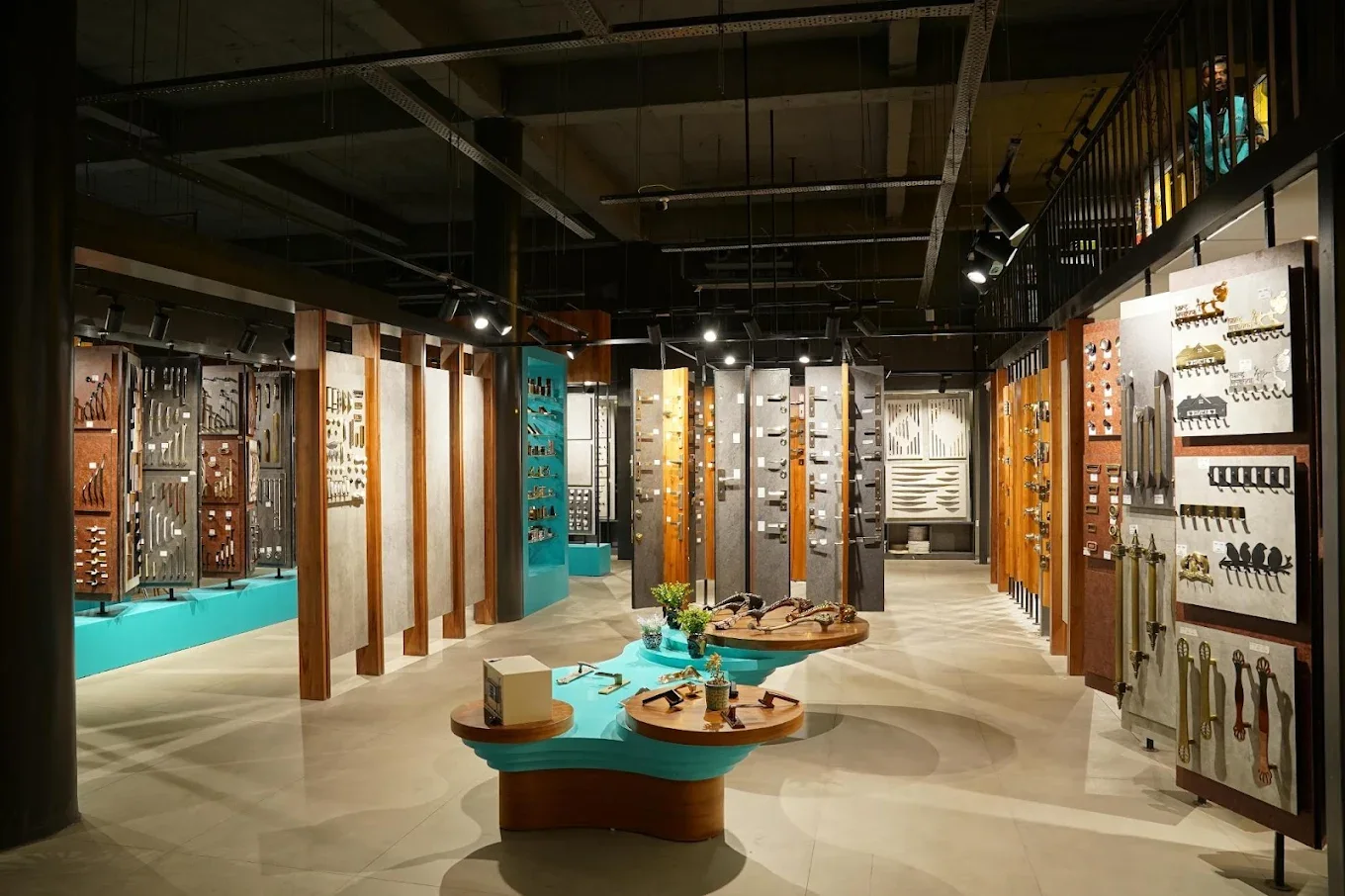 Hardware and handle displays at the SHP flagship showroom